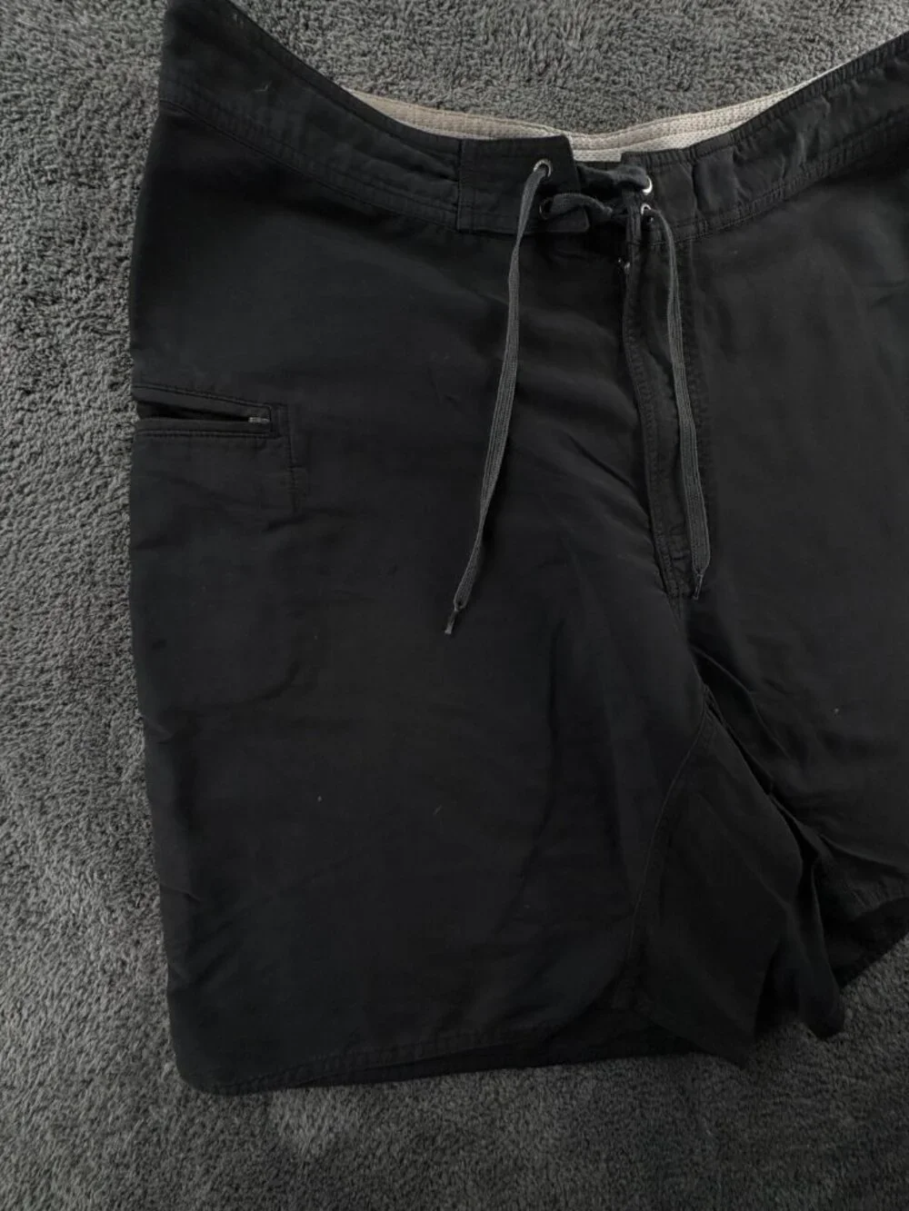 Patagonia Swim Trunk Men Board Shorts Adult Swimming Size 35 Nylon Dark Gray